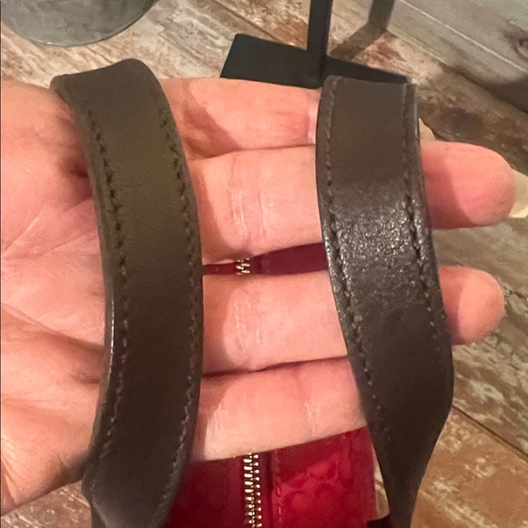 Coach Red and Brown Toiletry Bag - Picture 3 of 8